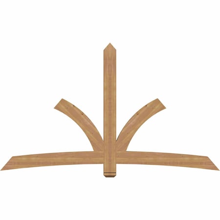 Ekena Millwork Davenport Timber Gable Bracket, Western Red Cedar, 96"W x 56"H x 3 1/2"D x 5 1/2"F, 14/12 Pitch GBW096X56X0406DAV00SWR